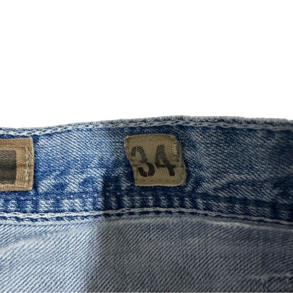 BKE Buckle Marshall Boot Light Wash Jeans Sz 34x32 Ripped Distressed Destroyed - Picture 6 of 16